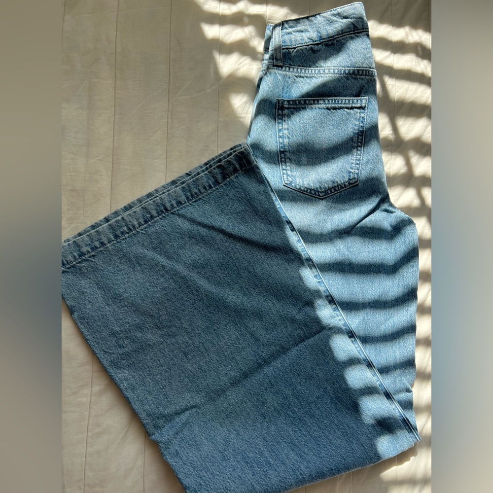 Brand-new Triarchy wide-leg jeans – never worn, with tags attached
